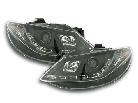 Scheinwerfer Set Daylight LED TFL Optik Seat Ibiza Typ 6J 08 Schwarz