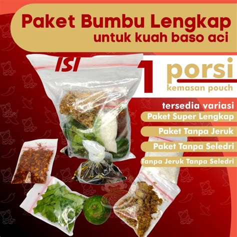 Jual Bumbu Paket Kuah Baso Aci Super Lengkap Untuk Porsi By Gaiarasa