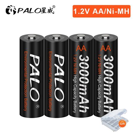 Аккумуляторные батарейки типа АА(HR6) PALO 3000 mAh, 1,2 V 4 шт ...