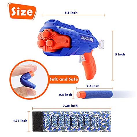 Uwantme Blaster Toy Gun 2 Pack With 60 Pack Refill Soft Foam Bullets