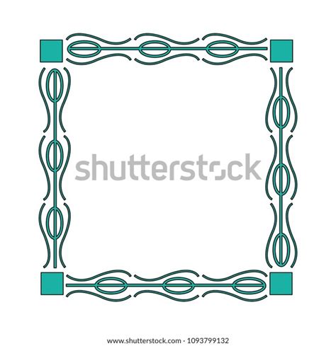 Art Deco Frame Elegant Decorative Square Stock Vector Royalty Free