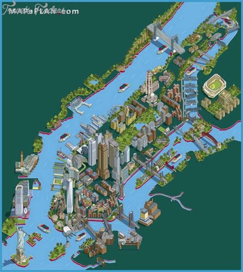 New York Map Tourist Attractions - TravelsFinders.Com