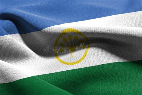 3D Illustration Flag Of Bashkortostan Is A Region Of Russia Wav Stock