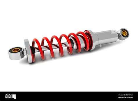 Automobile Shock Absorber Isolated On White Background D Render