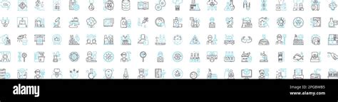 Chemical Industry Vector Line Icons Set Chemicals Industry