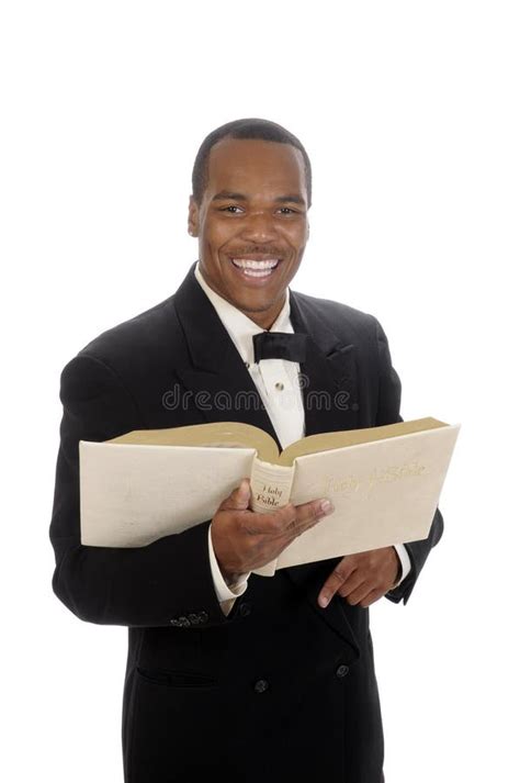 African American Preacher Giving Sermon Stock Photo Image Of Bible