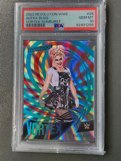 Panini Revolution Wwe Vortex Alexa Bliss Sunburst Bookend