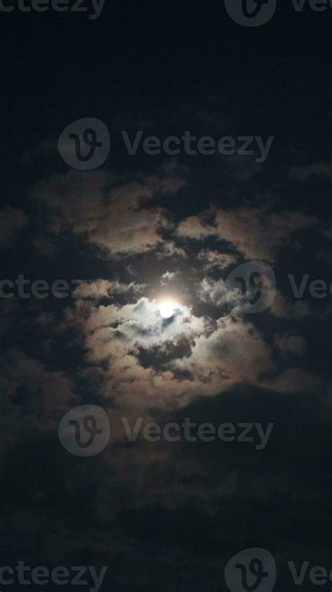 Beautiful magic blue night sky with clouds and full moon 36572551 Stock Photo at Vecteezy