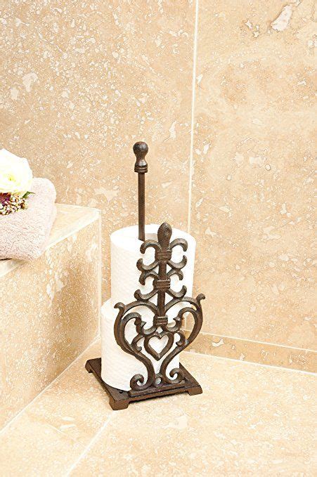 Freestanding Cast Iron Scrolled Toilet Roll Holder Perfect For Adding