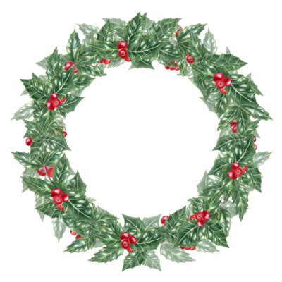 Holly Wreath PNGs for Free Download