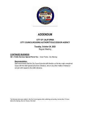 Fillable Online City Council Public Financing Authority And Successor