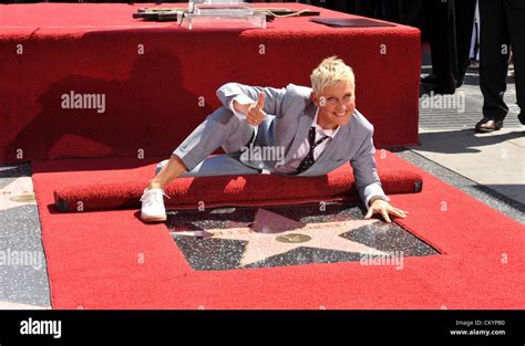 Ellen Degeneres At The Induction Ceremony For Star On The Hollywood