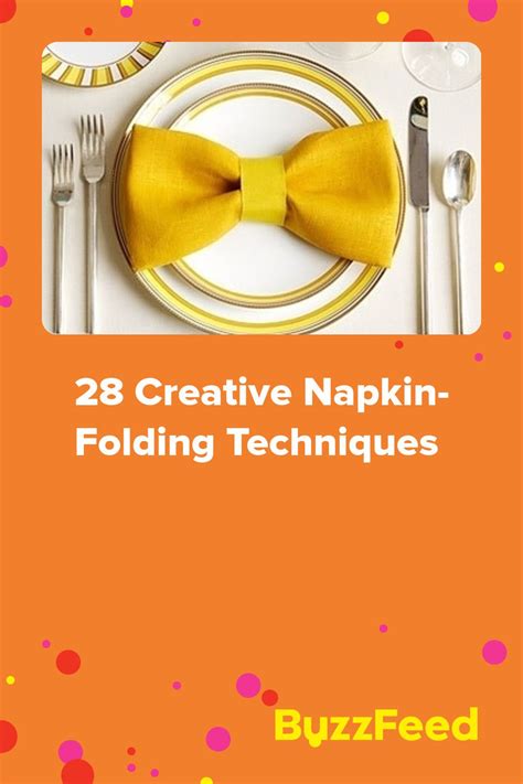 28 Creative Napkin-Folding Techniques | Creative napkins, Napkin ...