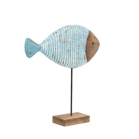 Une Magnifique D Coration Poisson En Bois Marini Re Turquoise