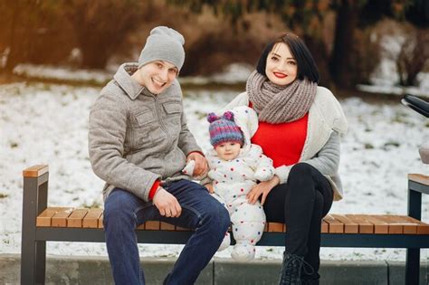 Winter Familie Kostenlose Foto