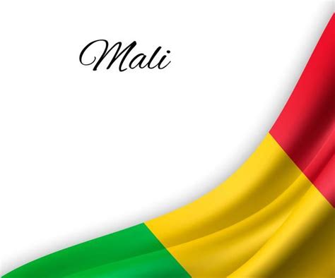 Bandeira Do Mali Em Fundo Branco Vetor Premium En 2024 Mali