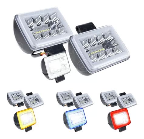 Faros Led Auxiliar Aro De Gel Ojo Angel Fija Estrobo F Mercadolibre