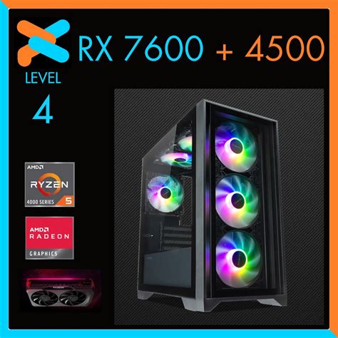 RX 7600 STARFIELD RYZEN 5 4000 Gaming PC R5 4500 RX 7600 Radeon