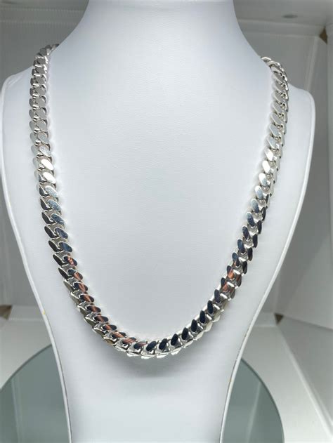 10mm 925 Sterling Silver Cuban Link Chain