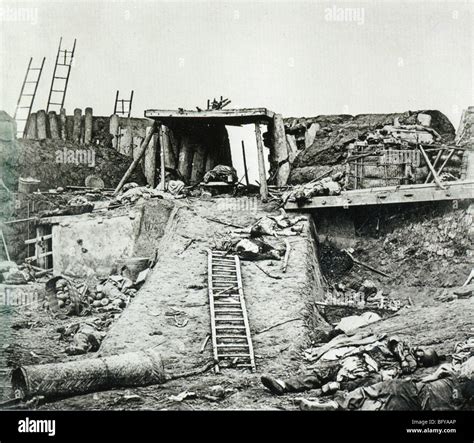 CHINA OPIUM WARS - Dead at the Chinese Taku Fort near Tientsin after ...