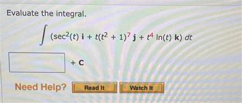 Solved Evaluate The Integral Sec T I Tand2 1 J E