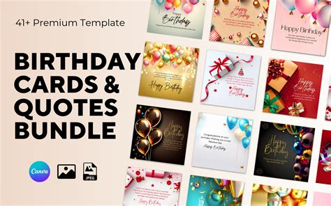 41+ Birthday Cards & Quotes Template Graphic by GraphicxPack · Creative ...