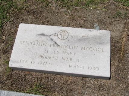 Benjamin Franklin McCool 1927 1980 Find A Grave Memorial