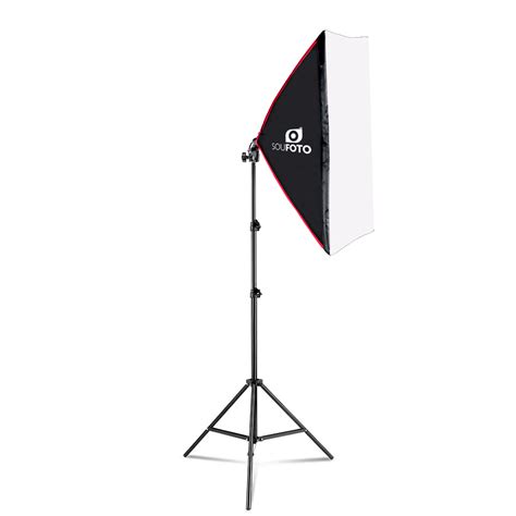 Kit de Luz Softbox Iluminação Continua 50x70cm Pedestal de 2 metros