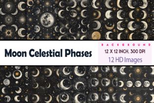 Moon Celestial Phases Graphic by Design Hut · Creative Fabrica