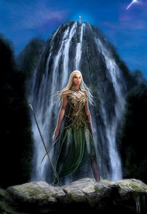 Elf Woman Wearing Light Chainmail Armor From The Elven City Of