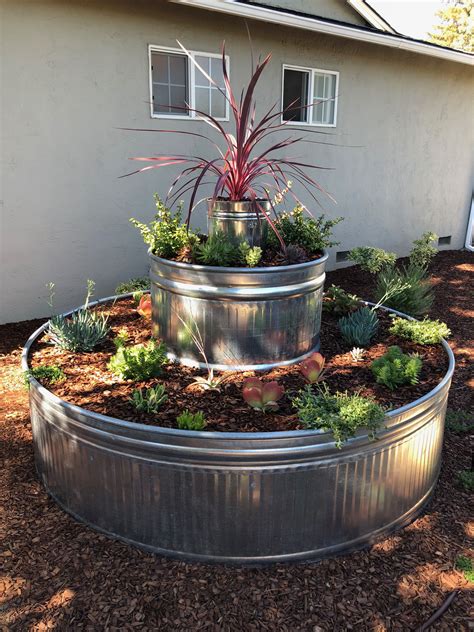 Galvanized Bin Planters Mbi Garden Plant