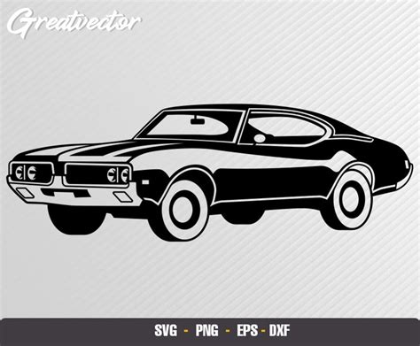 1969 Oldsmobile Cutlass Supreme L Eps Svg Png Dxf L Etsy Uk