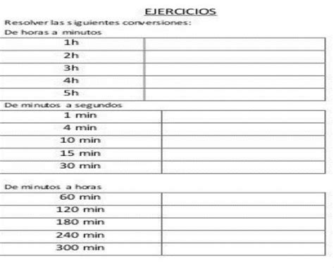 Resolver Las Siguientes Conversiones De Una Hora Minuto De Minutos A