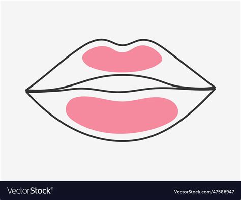 Beautiful female lips Royalty Free Vector Image