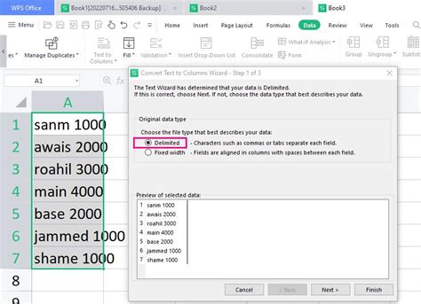 How To Convert A Text File To Excel Wps Office Academy