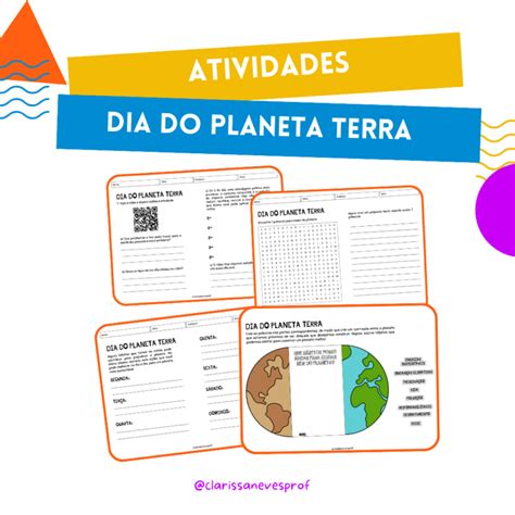 Atividade Dia Do Planeta Terra Loja Atividades Pedagógicas Clarissa Neves