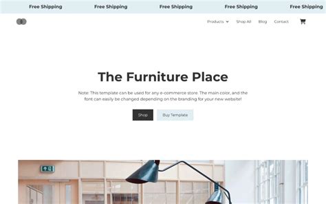 Blue Sky Ecommerce Website Page Template for Webflow