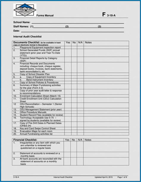 2021 Audit Checklist Template Fillable Printable Pdf Forms Handypdf Images