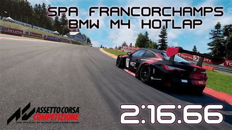 BMW M4 GT3 SPA FRANCORCHAMPS HOTLAP 2 16 6 RGT SETUPS YouTube