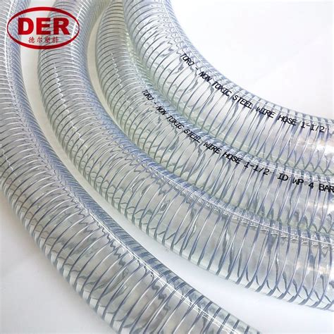 Clear Spiral Steel Wire Reinforced Tube Food Grade PVC Steel Wire Hose