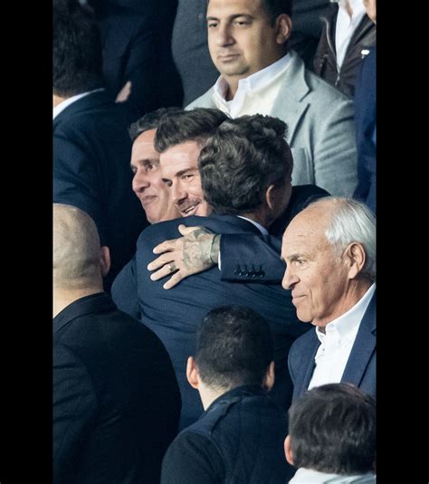 Photo David Beckham Et Nicolas Sarkozy Dans Les Tribunes Lors Du