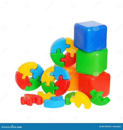 Colorful Children`s Toys Stock Photo Image Of Game Construction