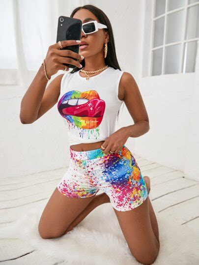 Women S Shorts Sets Two Piece Sets Shein Usa