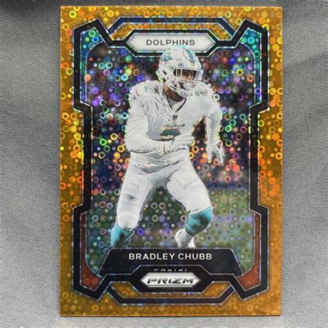 Panini Prizm Football Orange Disco Prizm Bradley Chubb Ebay