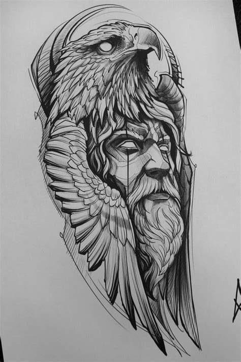 Eagle head sketch tattoo – Artofit