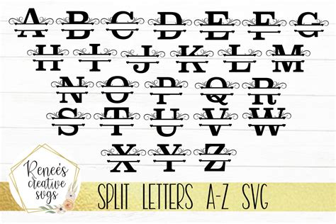 Split Letter Monogram Fonts