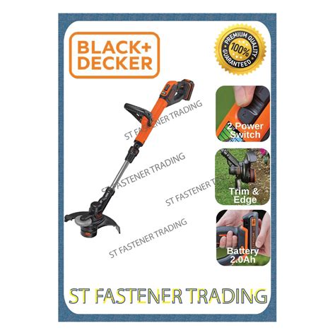 Black And Decker Stc1820epcf B1 18v 2 0 Ah 28cm Cordless Grass Trimmer Stc1820epcf Stc1820