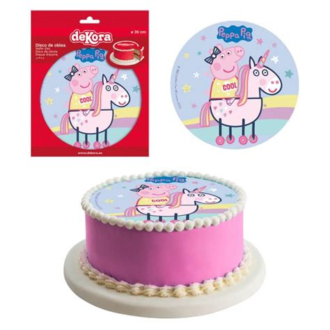 Oblea Para Tarta Cm Peppa Pig Dekora Sin Trazas De Leche Tienda