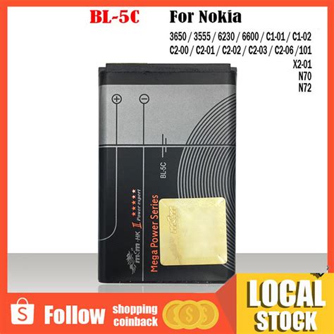 Bl C Battery For Nokia C X Rechargeable