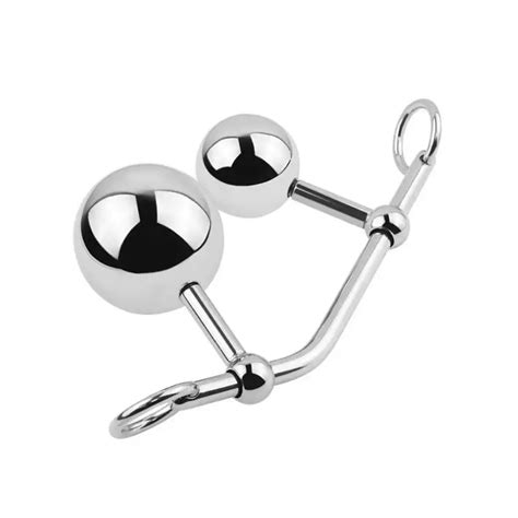 Female Stainless Steel Adjustable Anus Vaginal Both Ball Butt Anal Plug